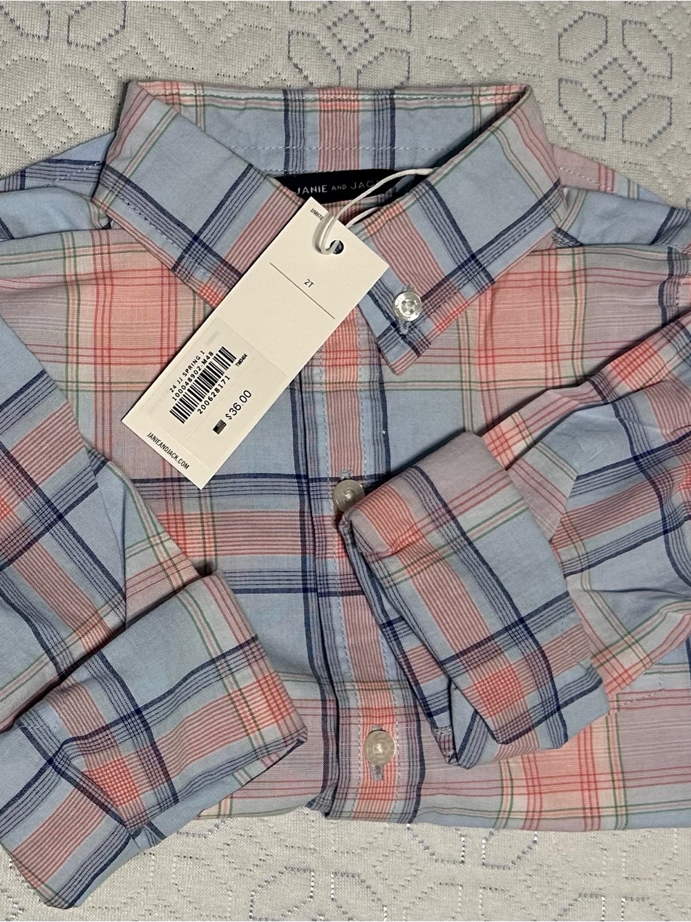 Janie and Jack Plaid Button-Down Shirt
